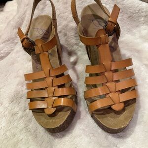 Brown Leather Strappy Sandals